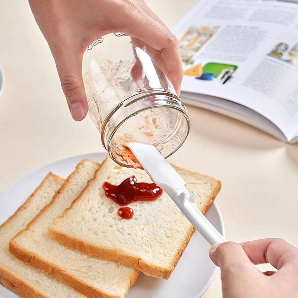 Silicone Baking Spatula and Scraper 2 in 1 Food Grade