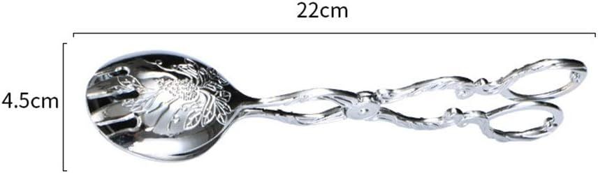 2 Piece Zinc Alloy Cooking Tongs Woodcarving Pattern, 4.5 x 22 cm