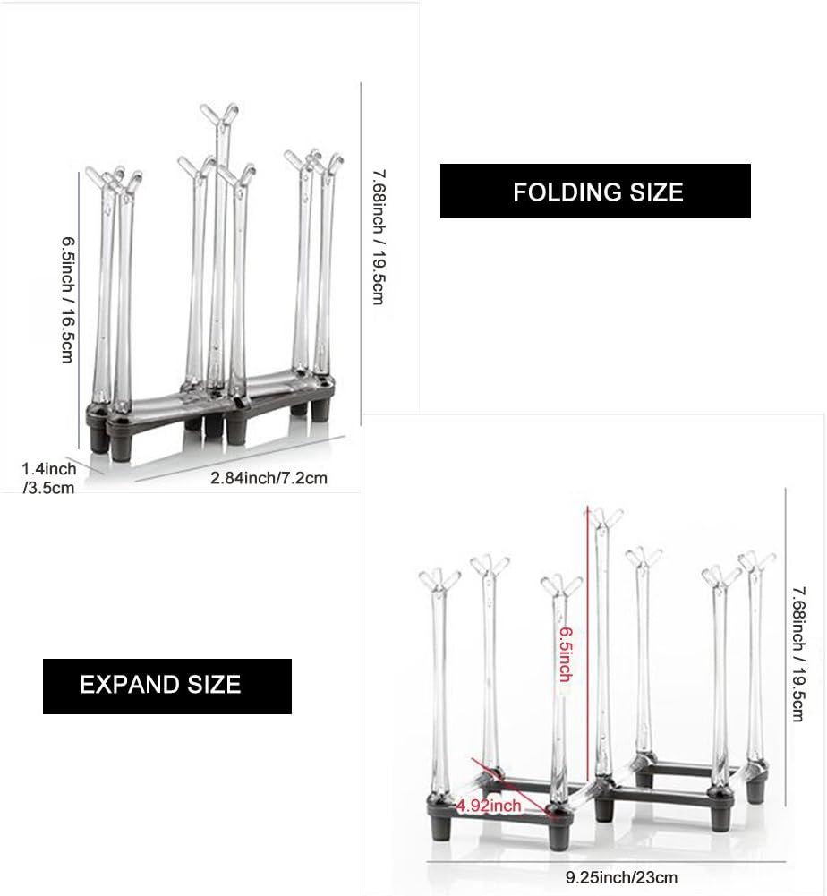 2 Piece Extendable Cup Drying Rack Tree Branch Design