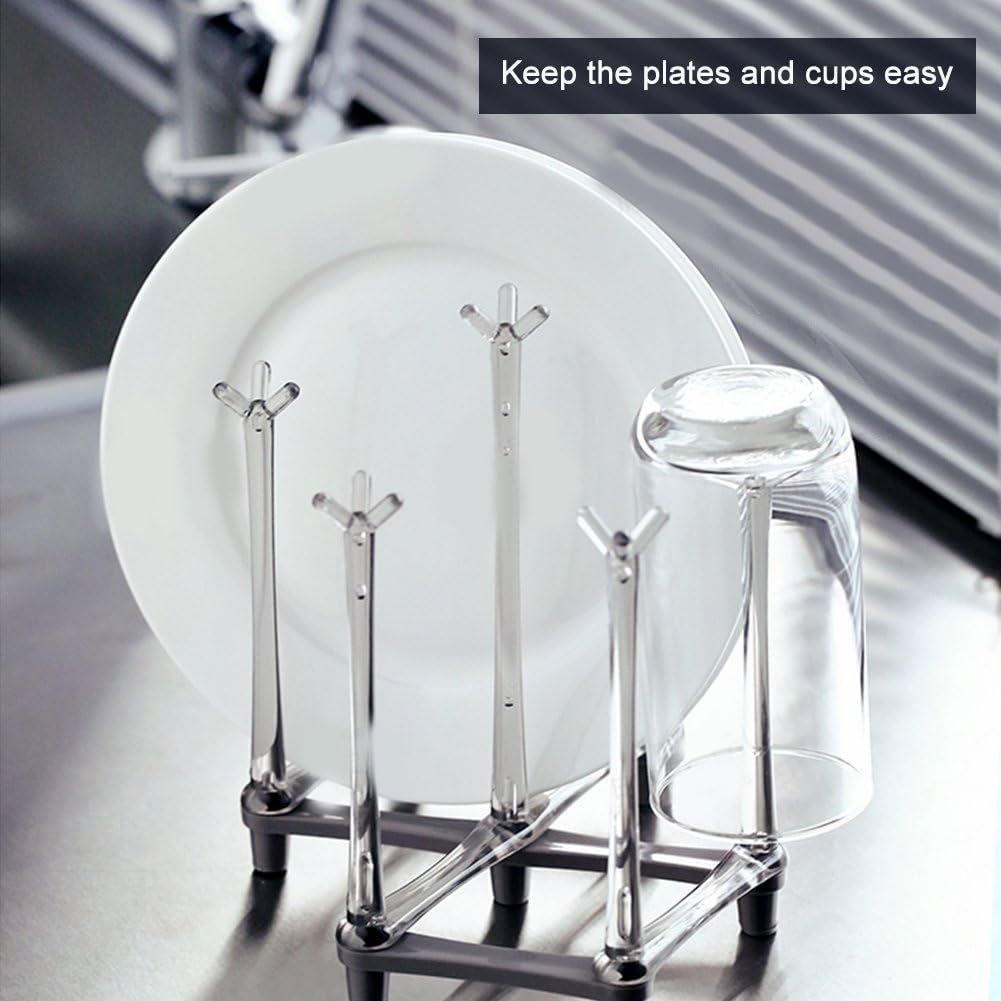 2 Piece Extendable Cup Drying Rack Tree Branch Design