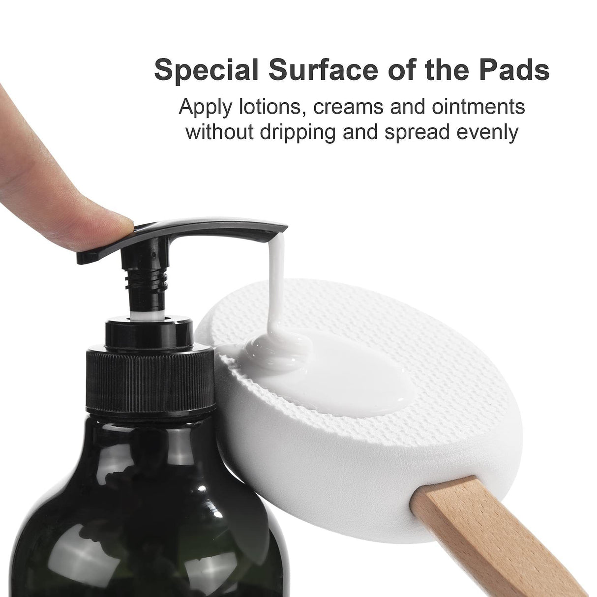 Lotion Applicator with 4 Replacement Pads White, 43 cm