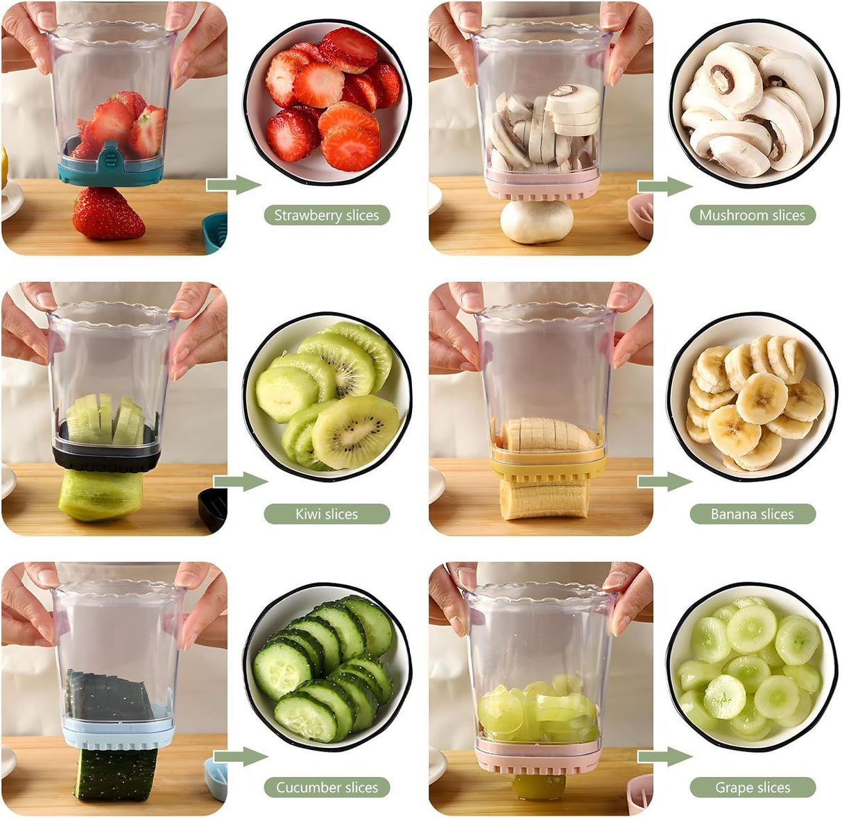 Stainless Steel Fruit and Vegetable Slicer with Pressure Plate Yellow