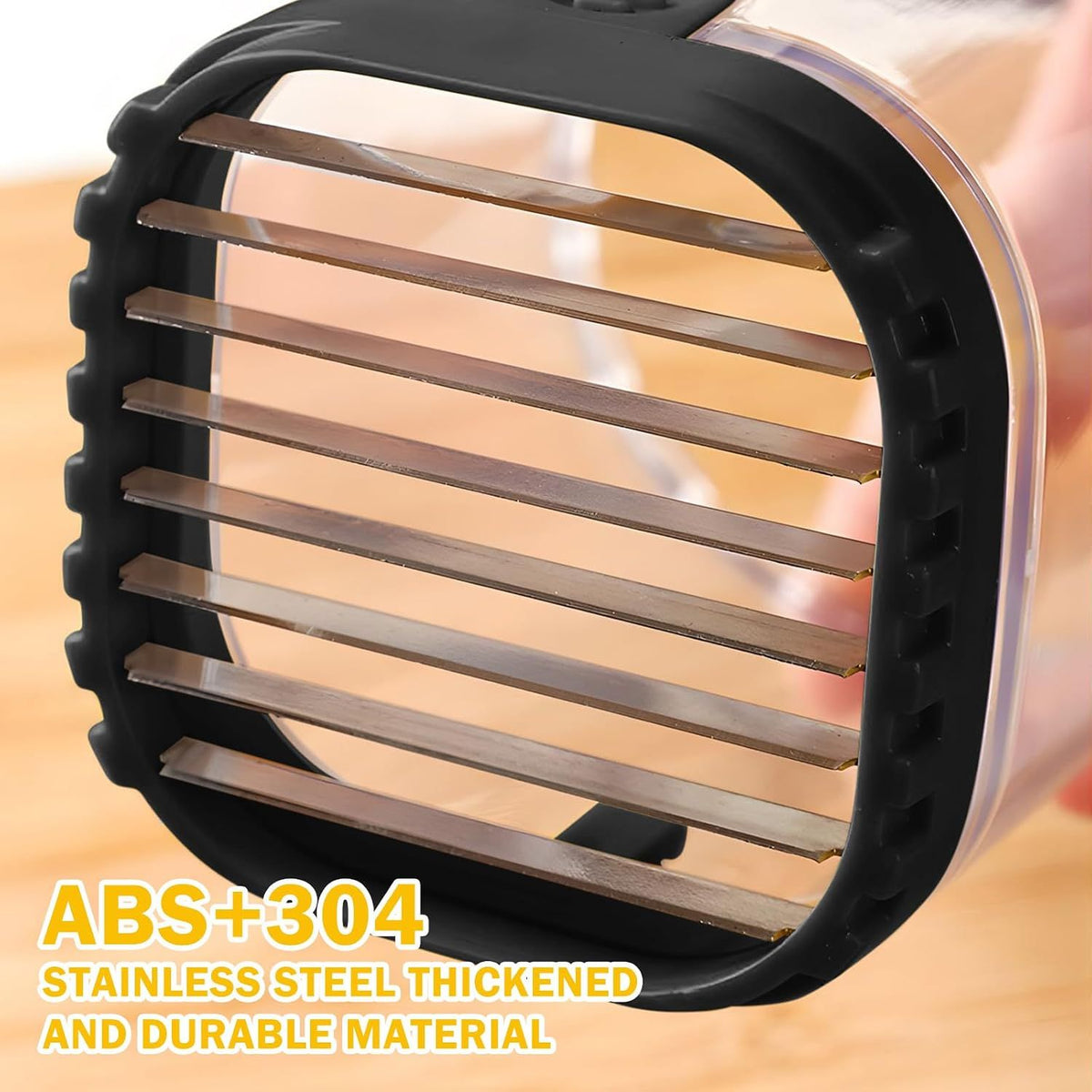 Stainless Steel Fruit and Vegetable Slicer with Pressure Plate Black