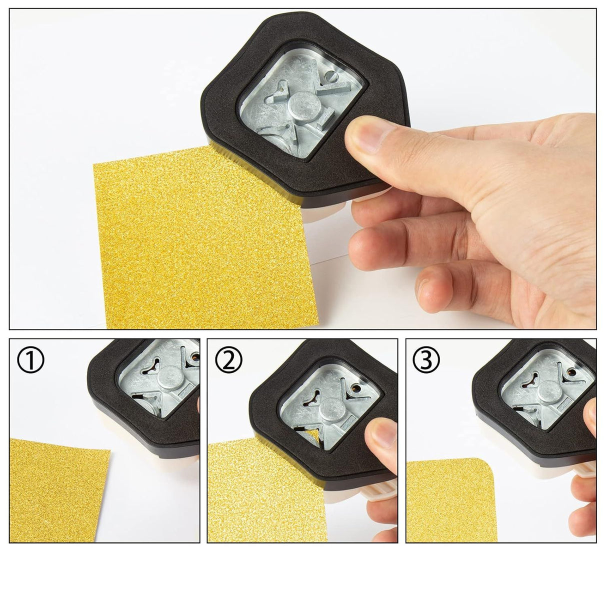 3 in 1 Corner and Round Hole Punch 4 mm R5 R10 for Scrapbooking