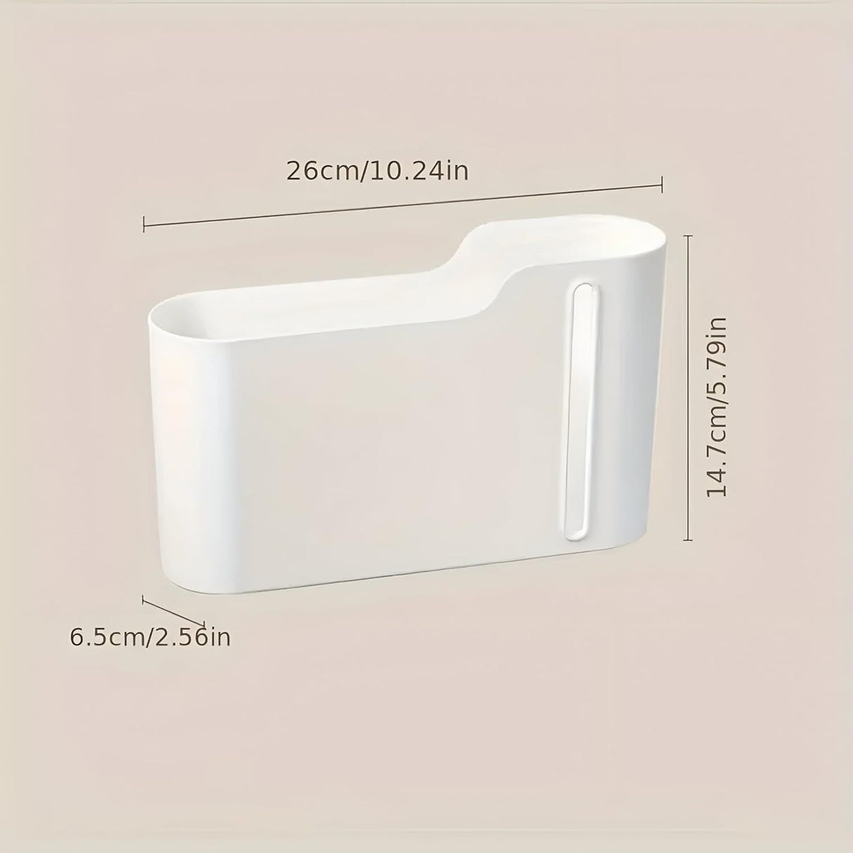 1 Piece Wall Mount Trash Bag Holder Self Adhesive White