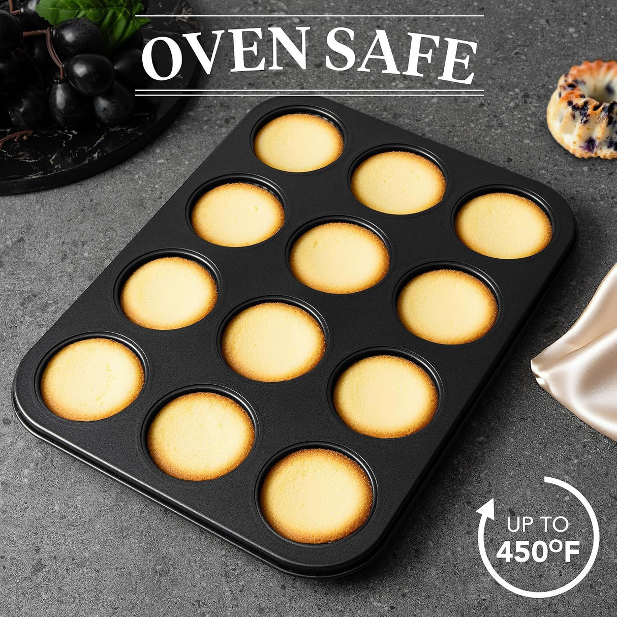 2 Piece Mini Bundt Pan Set 24 Cupcakes Total Heat Resistant to 230 C