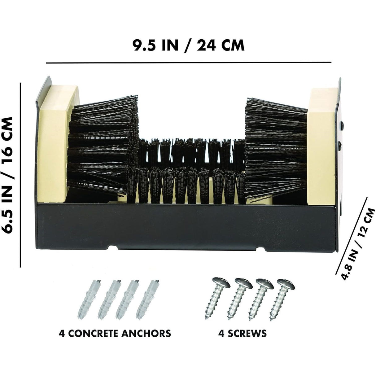 Outdoor Shoe Brush Iron Boot Cleaner with Side Brushes