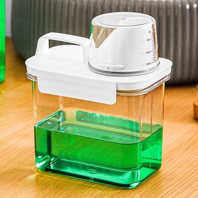 Washing Powder Storage Box with Lid and Measuring Cup, 2300 ml