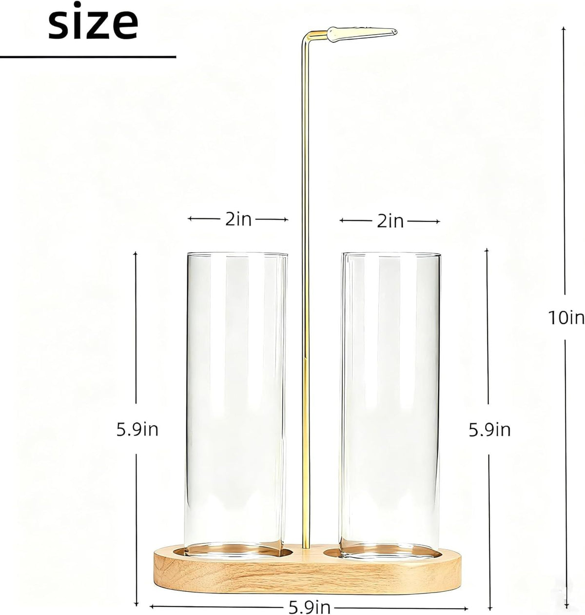 1 Piece Glass Incense Holder with Ash Catcher Wood and Glass