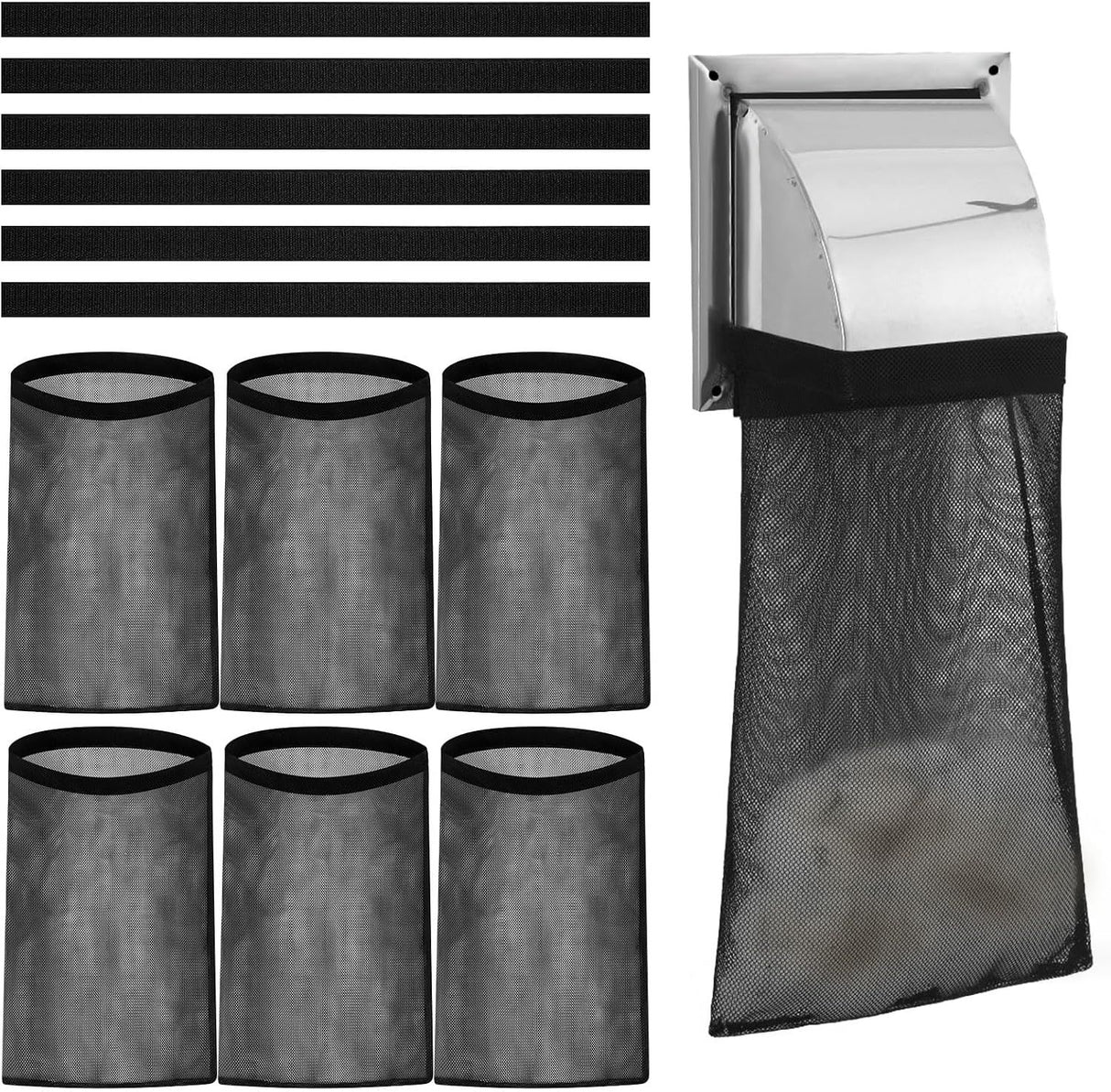 6 Piece Dryer Lint Catcher Bag for Outdoor Vent