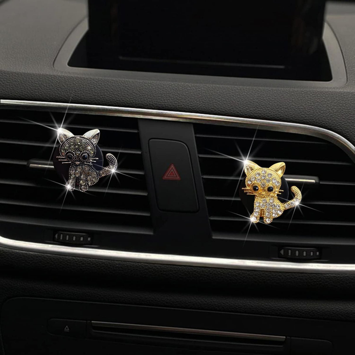 Bling Rhinestone Car Air Vent Clip,Car Air Freshener Vent Clips,Car Air Conditioning Outlet Clip Decorative,Bling Car Accessories Car Interior Decoration Charm,Cute Car Decor