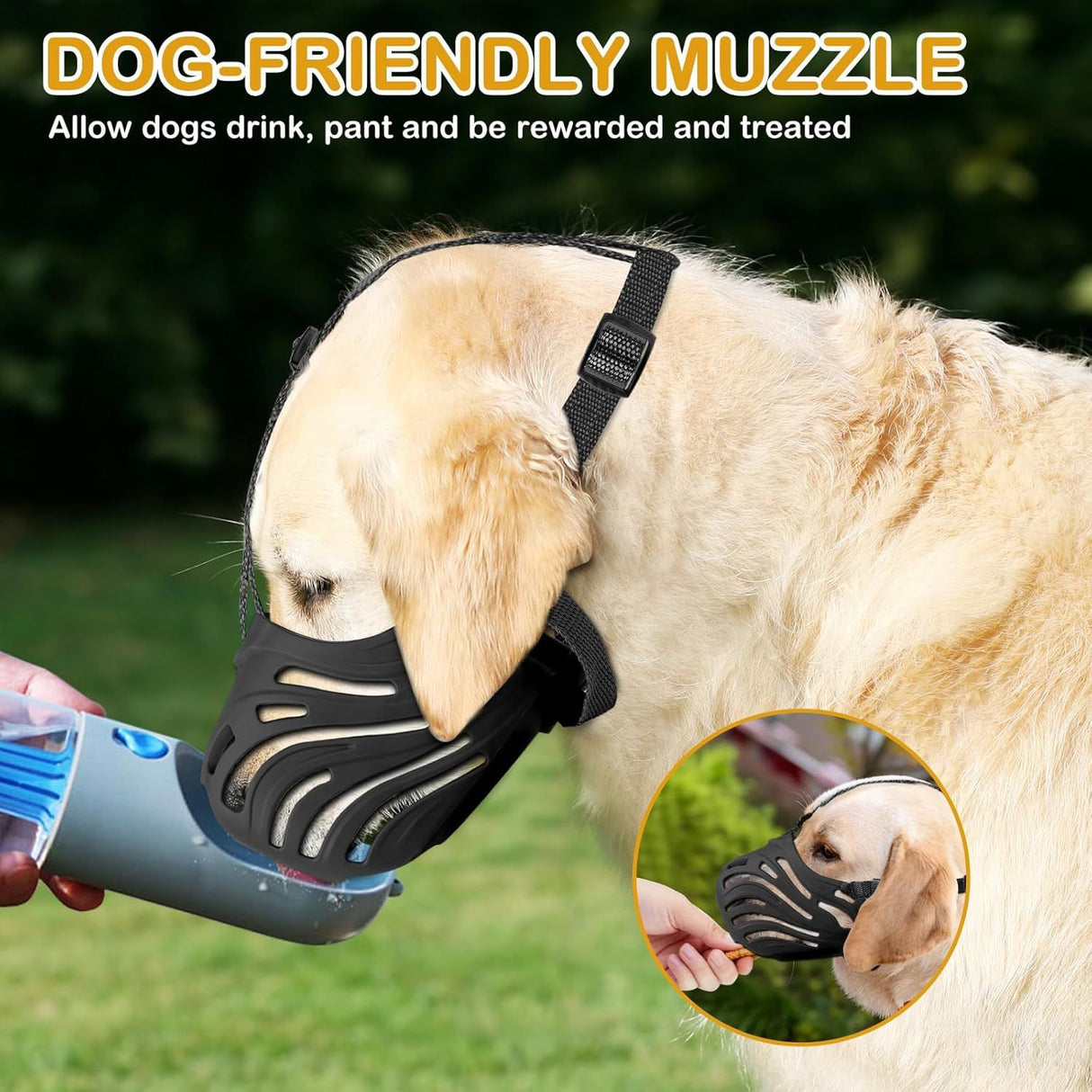 Dog Muzzle, Soft Breathable Dog Muzzles Suitable Dogs, Adjustable Basket Muzzles Prevents Chewing and Biting for Grooming Trimming Training(XXXL)