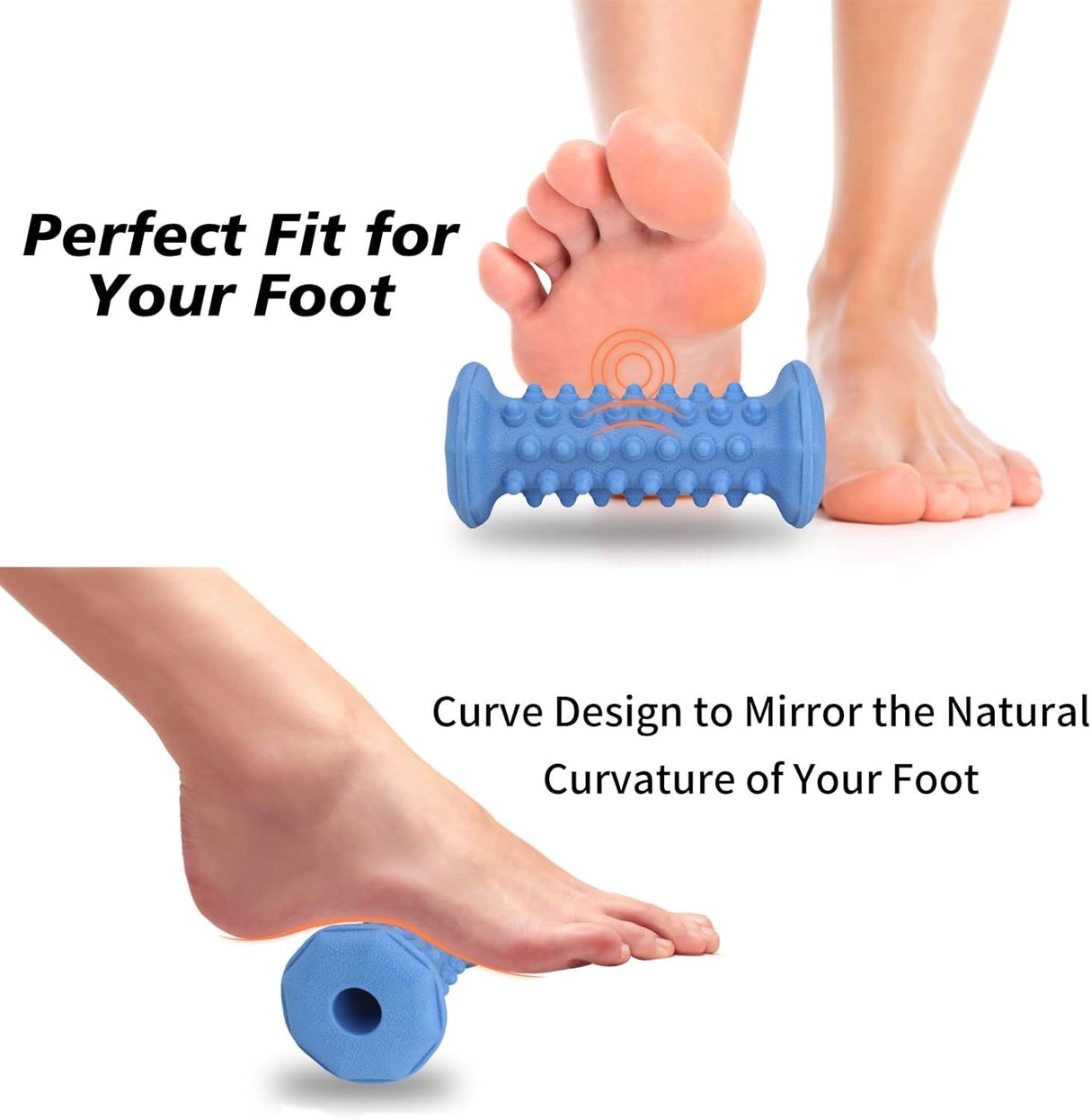 Plantar Fasciitis Relief,Foot Roller,Foot Massager Roller for Plantar Fasciitis,Deep Tissue Muscle Massage,Arch and Heel Pain Relief,Portable Reflexology Tool-Blue