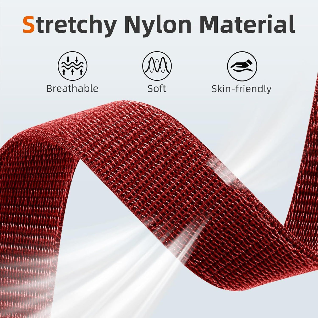 Nylon Sport Loop Compatible with Apple Watch Band 40mm 41mm 42mm 44mm 45mm 46mm 49mm, Soft Breathable Braided Wristband for iWatch Band for Women Men Series 11 10 9 8 7 6 5 4 3 2 1 SE Ultra