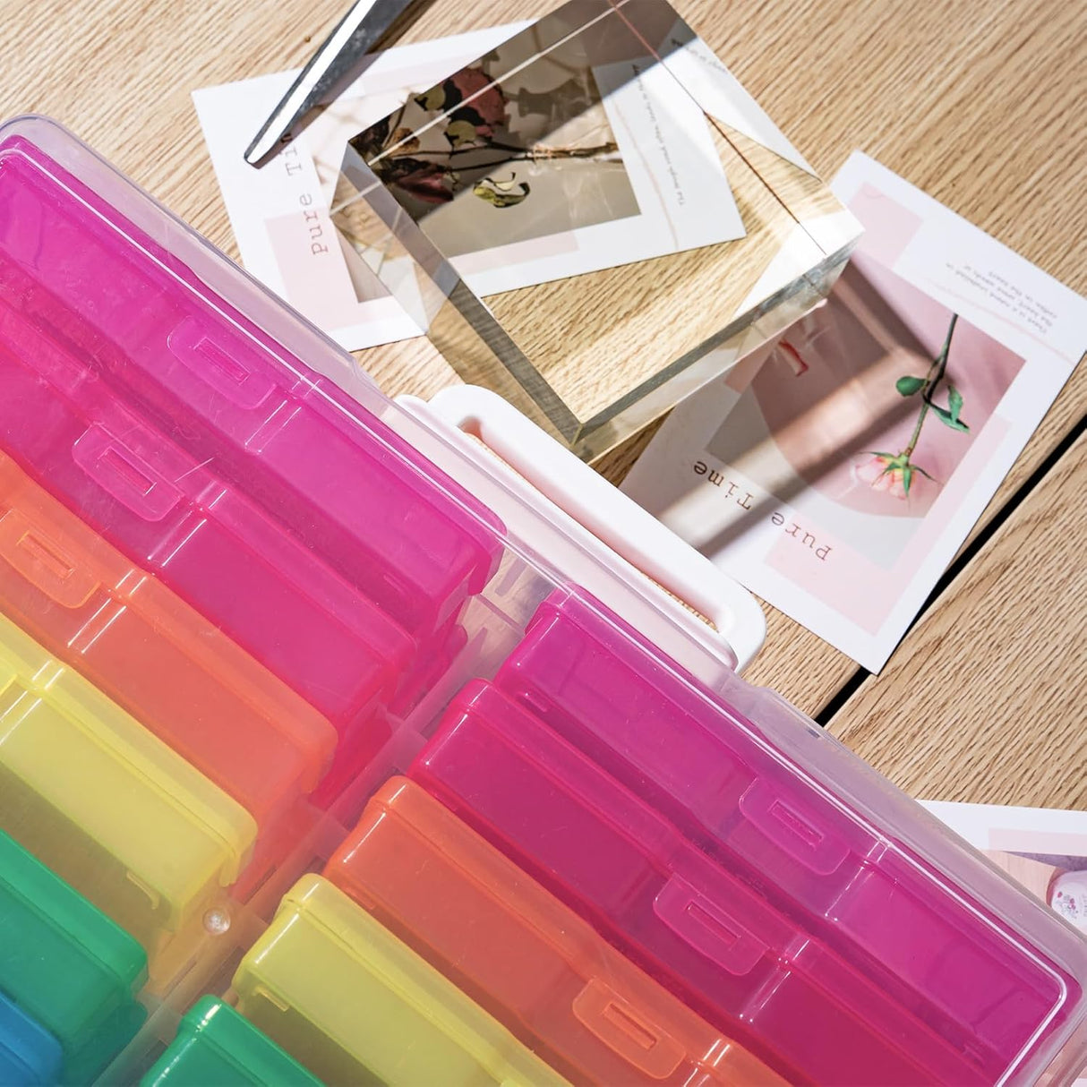 Photo Album Organizer 4x6 Inch Colourful Photo Storage Set