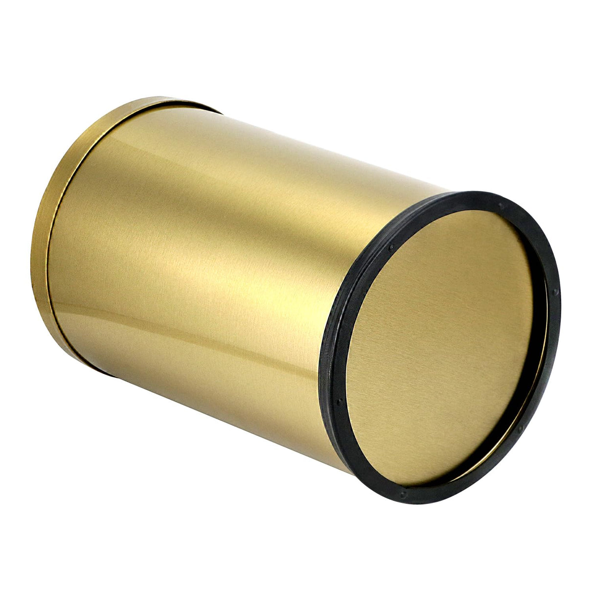 Antique Gold Trash Can, 2.4 Gallons Stainless Steel, Waterproof, Rustproof with Swing Lid