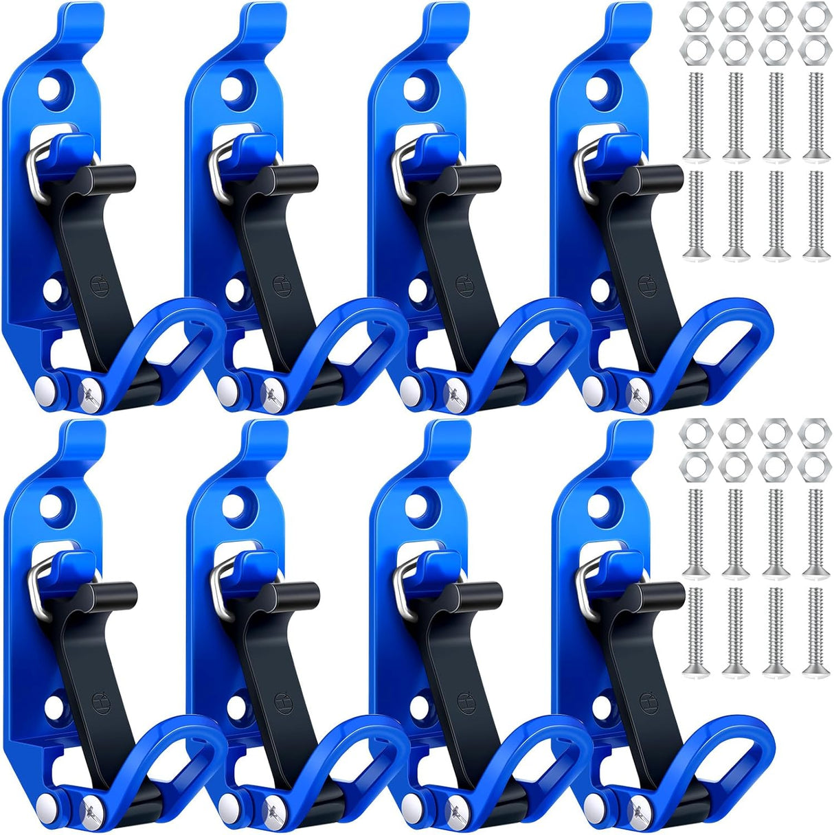 8 Pcs Shovel Holder, Heavy Duty Shovel Mounts for Roof Rack, Quick Release Axe Holder Mount Kit, Metal and Rubber Car Accessories Garage Storage Wall Mounting Brackets Truck