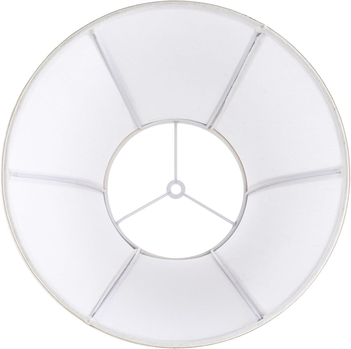 Creme White Bell Lamp Shades Set of 2 Medium Shade 6.7``Top x 13``Bottom x 10``High(Spider) Traditional Lampshade for Table & Bedside Lamp - Replacement Lampshades By