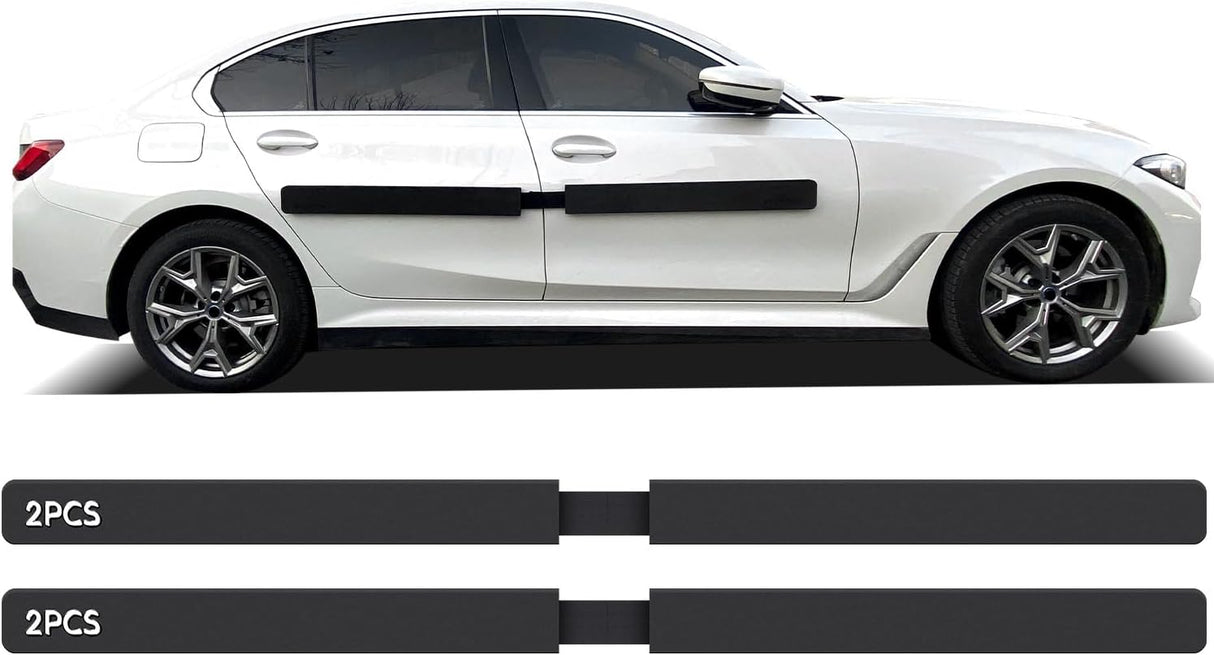 2 Pack Dent Prevent Car Door Protector 33.46 Inch Magnetic Removable Car Door Dent Protector Lengthen and Widen Prevents Scratches Dings, Black