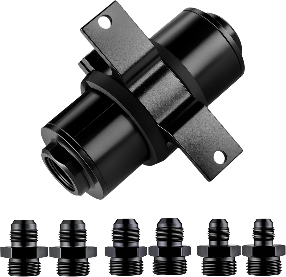 Inline Fuel Filter 10 Micron with 6AN 8AN 10AN Adapter&Bracket Clamp 50MM Universal