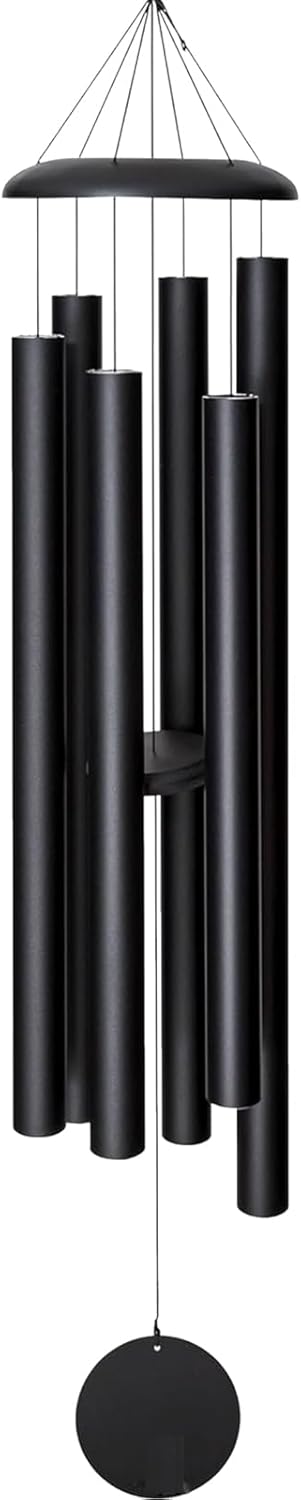 Wind-Chimes-Outdoor-Large-Decor, Deep Tone Soothing Melodic Tones Windchimes, Wind Chimes for Outside, Memorial Wind Chime Best Gift for Mom Women Grandma Neighbors(40" Black)
