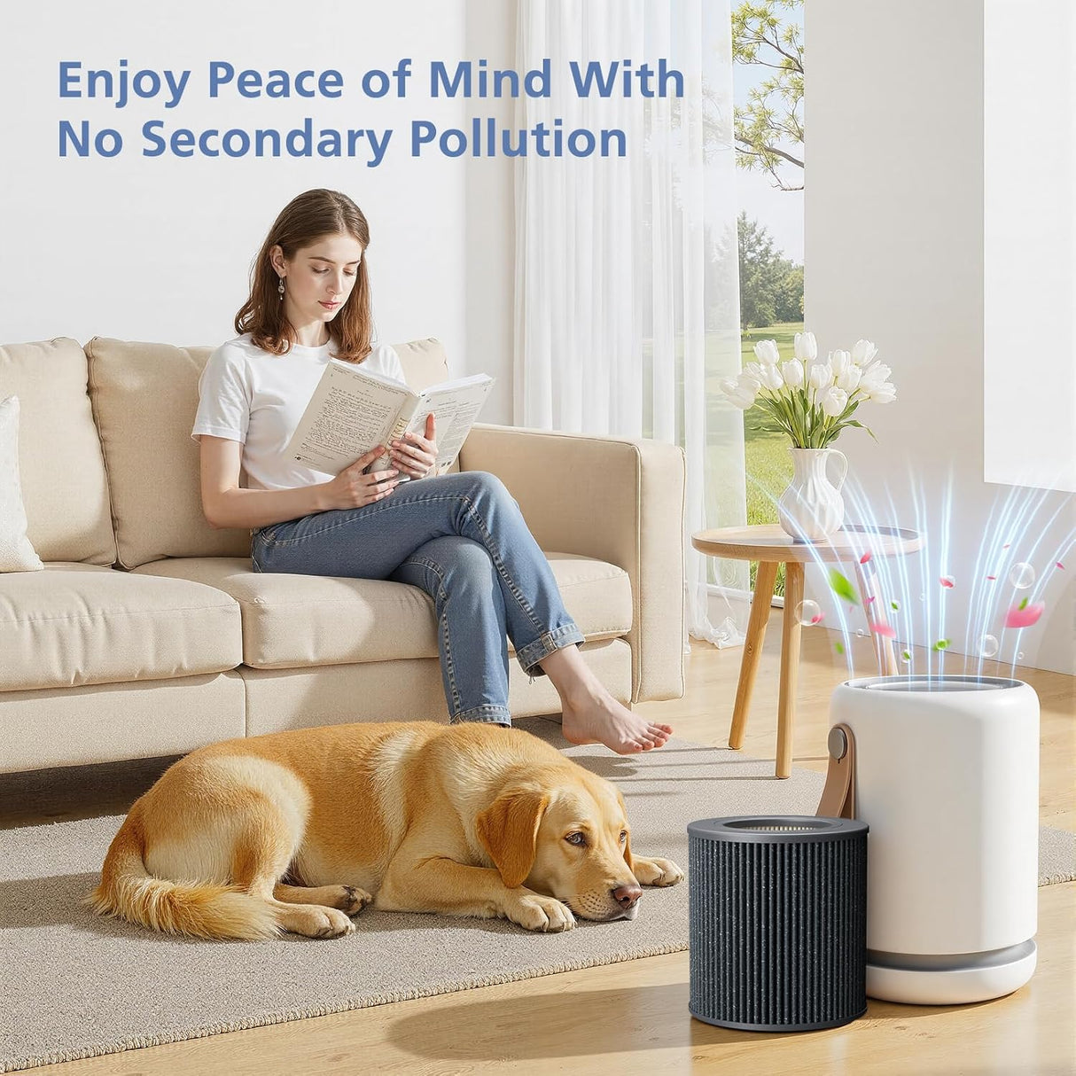 Air Mini Replacement Filter Compatible with Molekule Air Mini and Air Mini+ Air Purifiers,3-in-1 HEPA and Activated Carbon Filter for Home, Dust, Smoke & VOCs, 2-Pack
