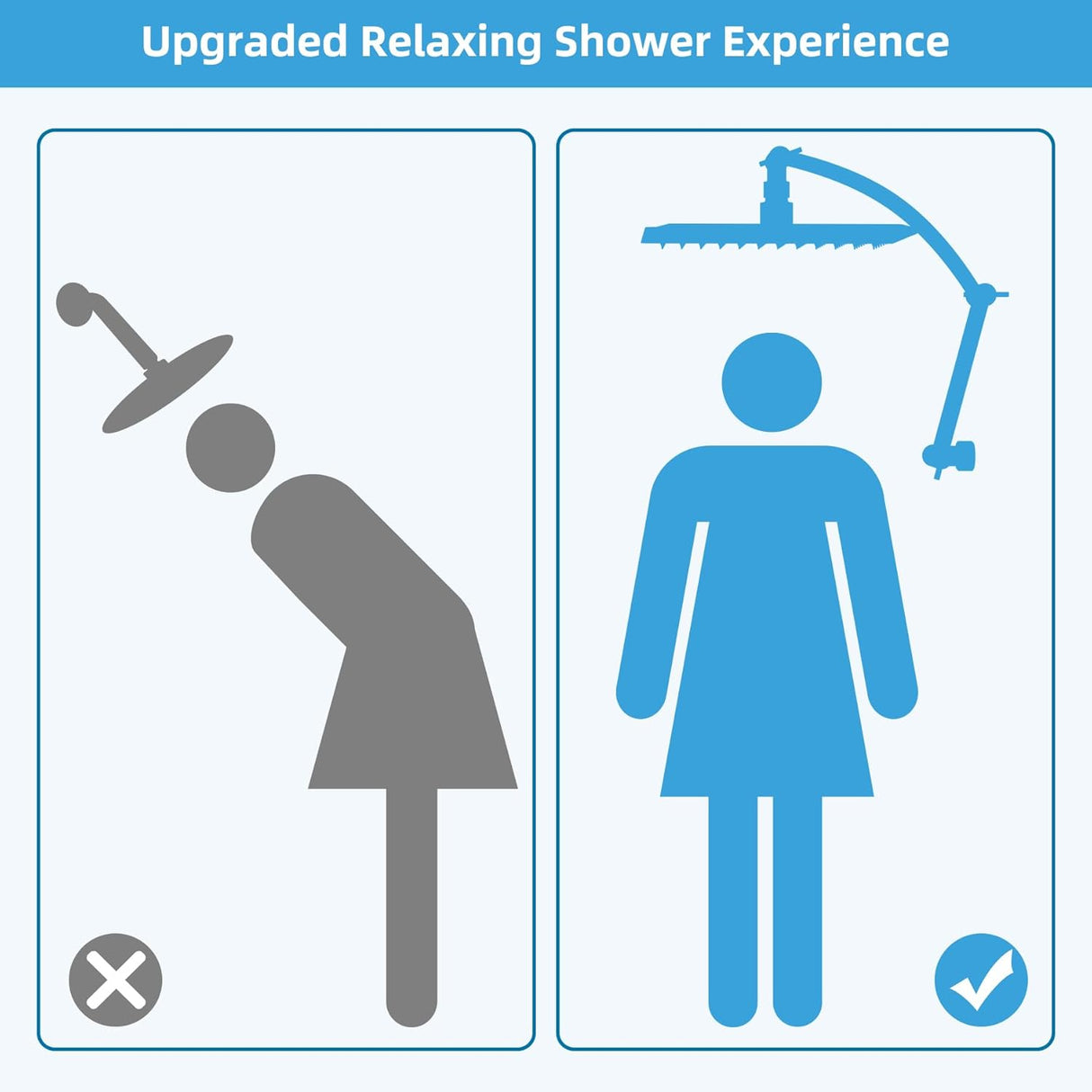 20" Showerhead with 8" Rainfall Showerhead