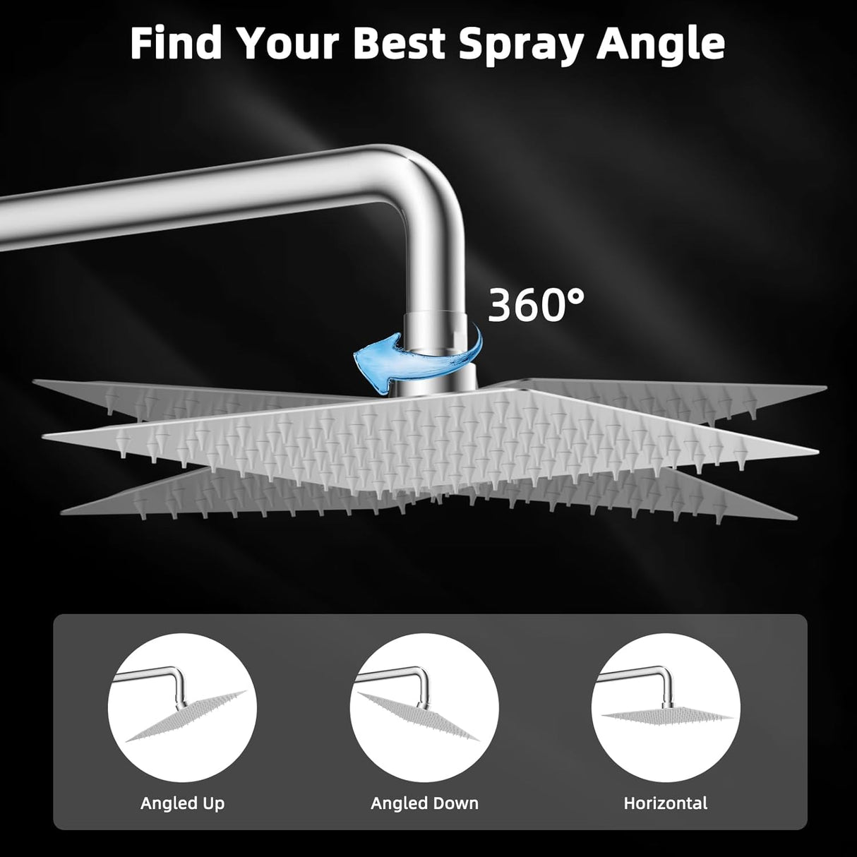 20" Showerhead with 8" Rainfall Showerhead