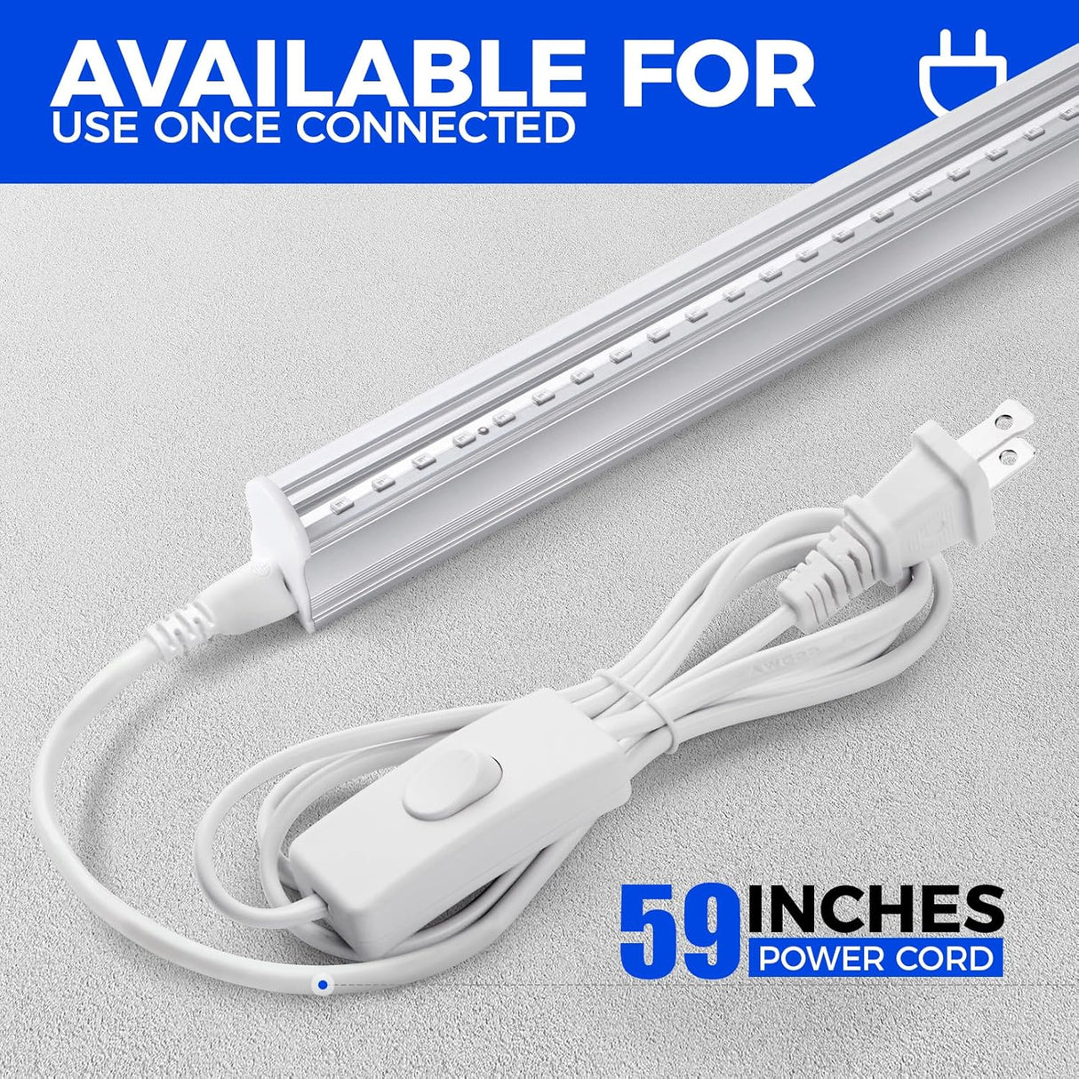 UV LED Blacklight Bar, 22W 4ft, T5 Integrated Bulb, Black Light Fixture for Blacklight Poster, Halloween Decorations and Christmas Party, Fun Atmosphere with Built-in on, Off Switch (4-Pack)