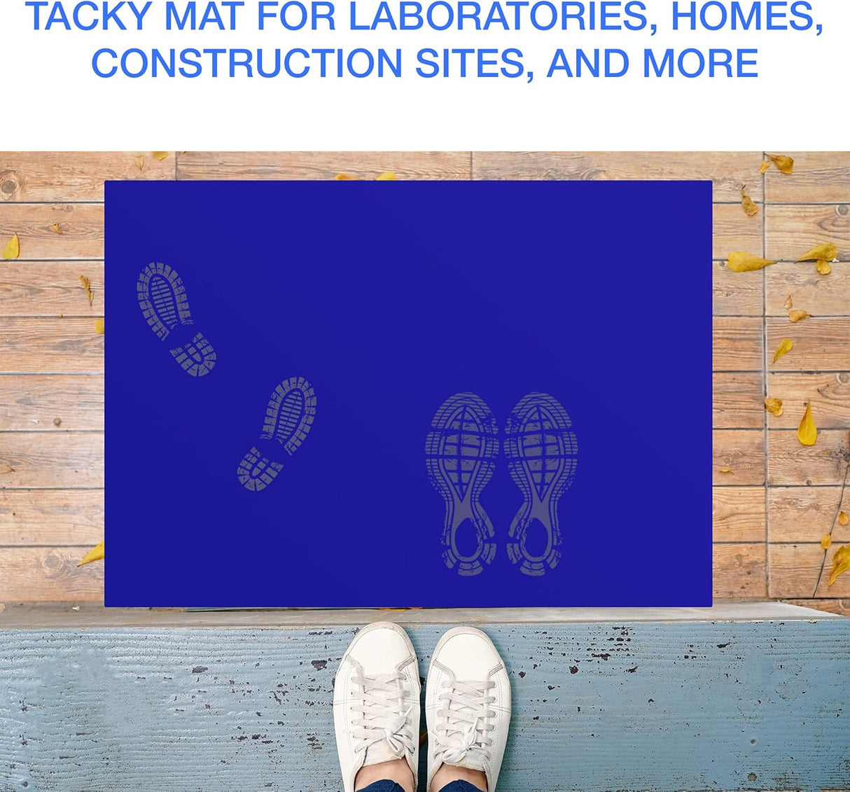 150 Sheets 24" x 36" Adhesive Mats - Sticky Mat for Laboratories, Homes, Construction Sites, and More - Remove Dust and Dirt from Shoes and Equipment Wheels -Blue