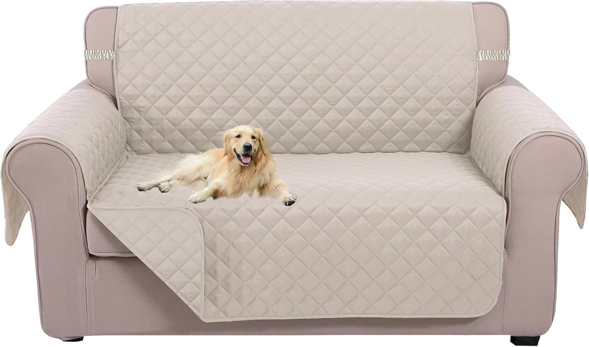 UNICE Home Reversible Sofa Cover Bundle Loveseat Cover(Sofa+Loveseat, Beige)