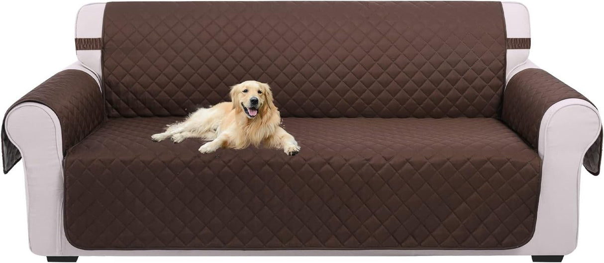 UNICE Home Reversible Loveseat Cover Bundle Oversized Couch Cover(XL Sofa+Loveseat, Coffee)