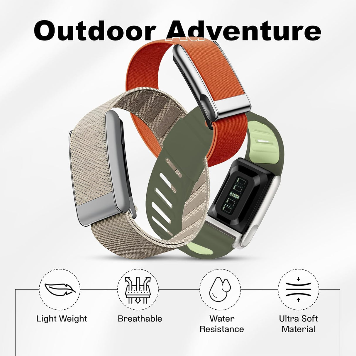 Multi-Pack Wrist Bands Compatible with Whoop 5.0, Peak, One & Life MG – Hydroknit Nylon, Sport Silicone, Premium Nylon – Replacement Straps with Hook, Clasp, Quick Link Slider
