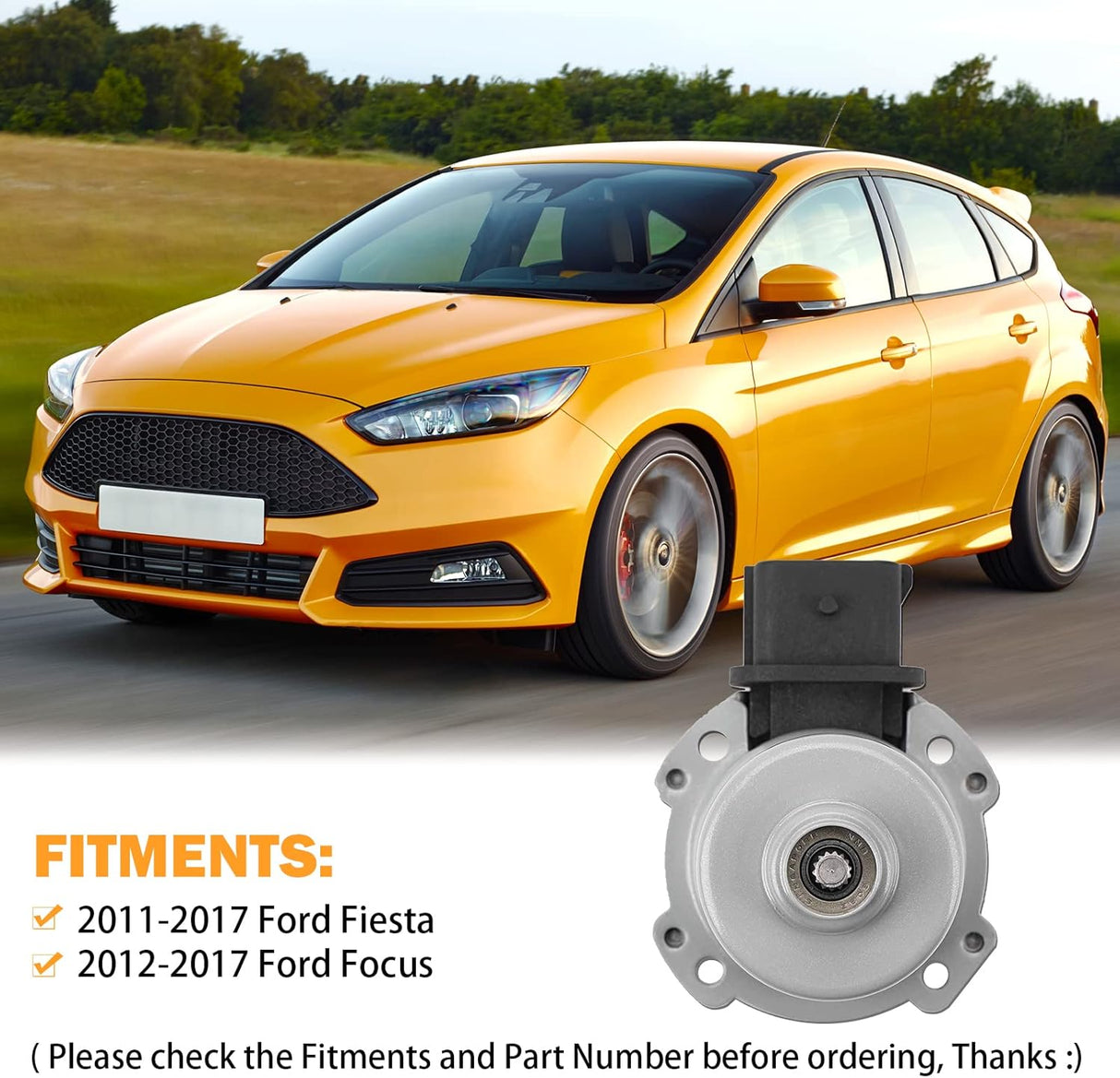 2PCS AE8Z-7C604-A Automatic Transmission Clutch Actuator A and B for 2012-2017 Ford Focus SE SEL, 11 12 13 14 15 16 17 Ford Fiesta Trans Clutch Actuator Replaces Ford AE8Z7C604A, AE8Z7C604