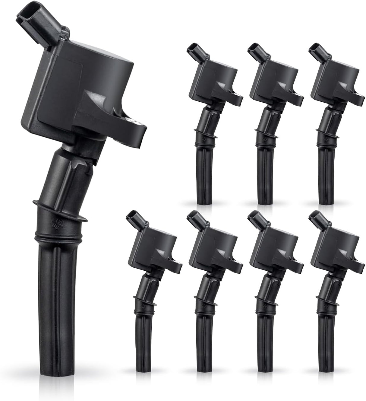 Set of 8 Curved Boot Ignition Coil Pack Compatible with Ford Lincoln Mercury 4.6L 5.4L V8 Replacement for DG508 C1454 C1417 FD503 1L2U12029AA I2LU-12A388-AA C1417 DG473 DG481 DG491
