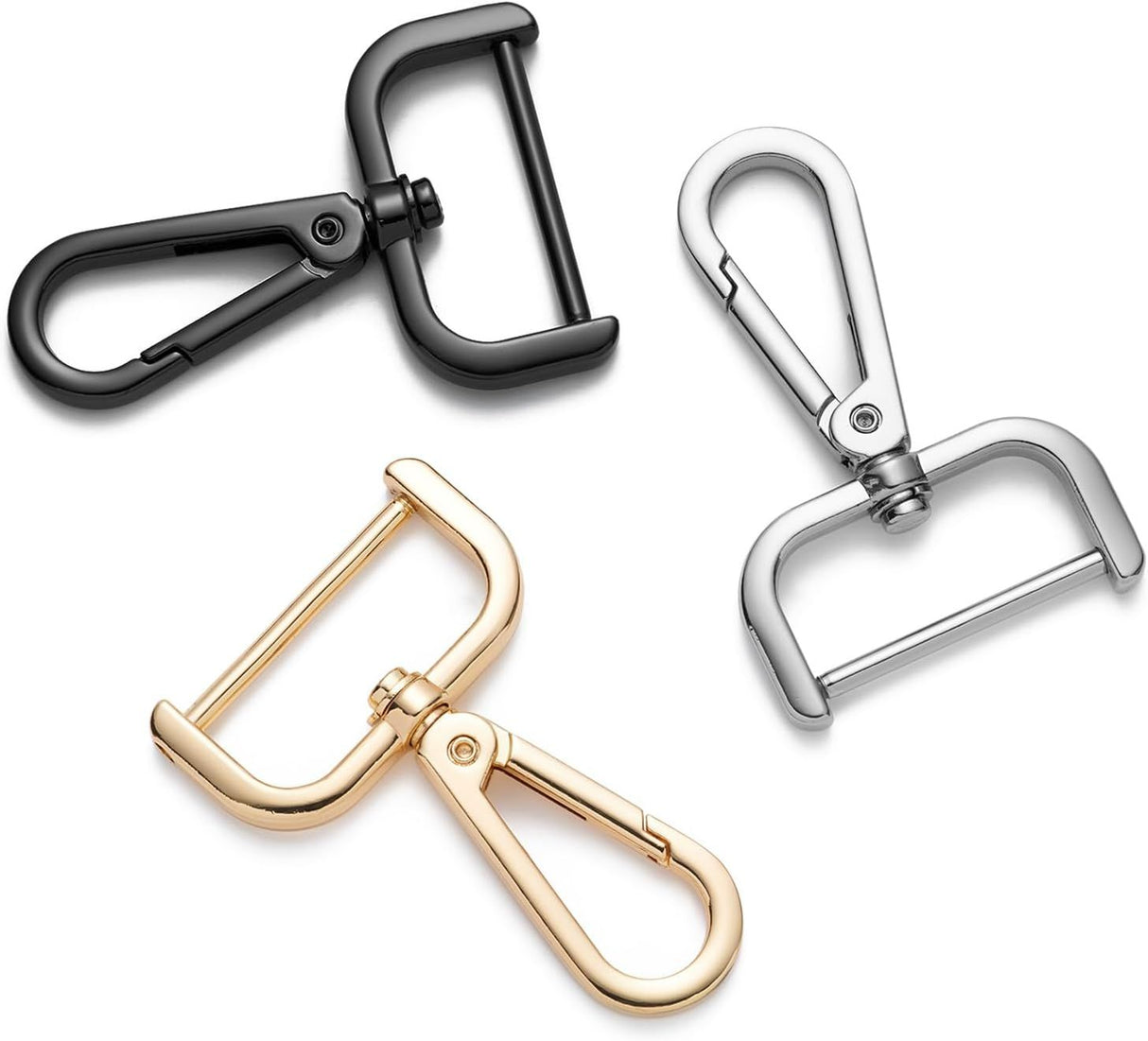 4pcs Detachable Snap Hook Swivel Clasp with Screw Bag Leather Strap Hardware Replacement,Silver5/8