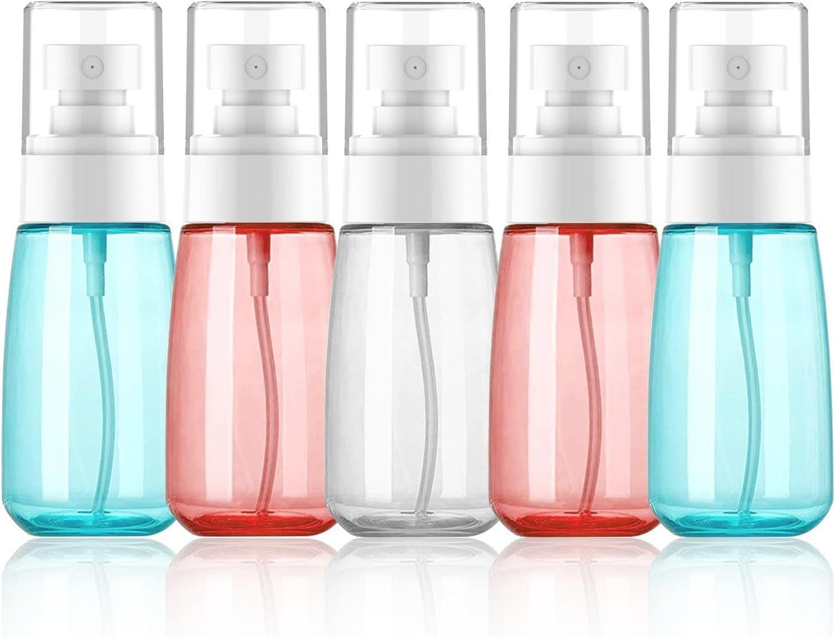 2 oz Travel Spray Bottles TSA Approved,Leak Proof Travel Size Mini Small Fine Mist Spray Bottle 2 oz for Face Hair (5 Pack)