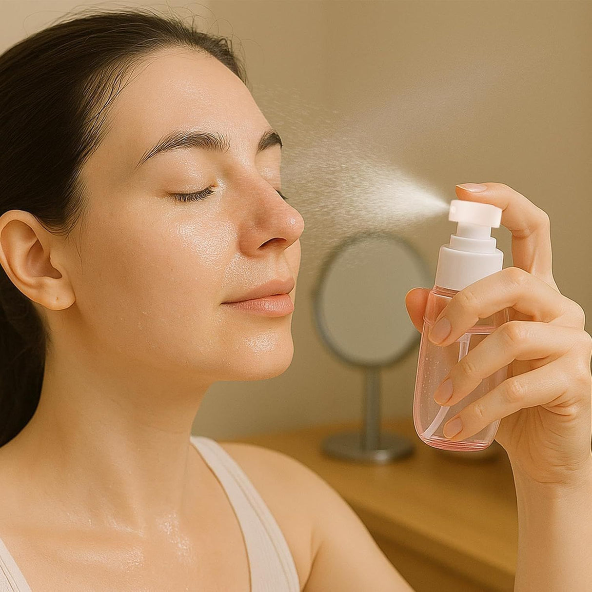 2 oz Travel Spray Bottles TSA Approved,Leak Proof Travel Size Mini Small Fine Mist Spray Bottle 2 oz for Face Hair (5 Pack)