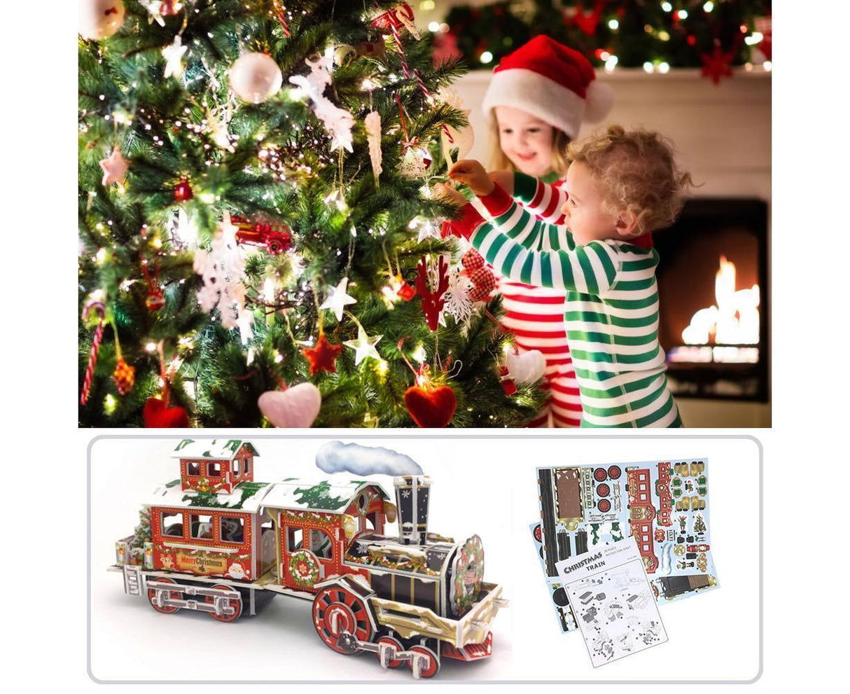 3D Christmas Train Jigsaw Puzzles Jigsaw Express for Christmas Birthday and Valentine Gift