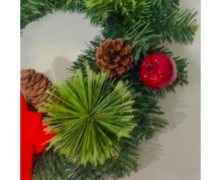 30cm Christmas Wreath, Christmas Decoration, Artificial Christmas Garland, Christmas Hanging Ornament