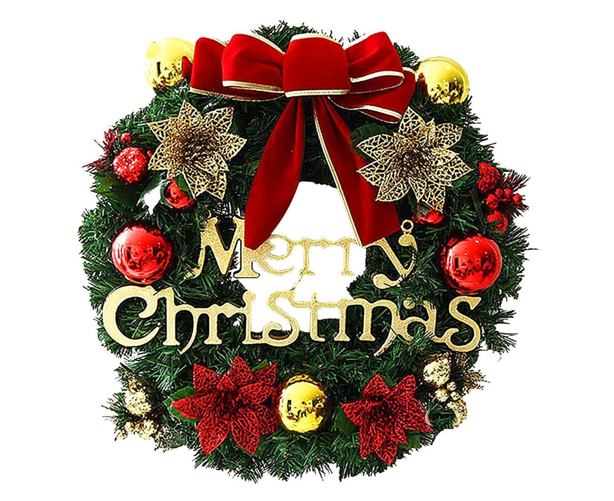 40cm Christmas Wreath, Christmas Decorations, Artificial Christmas Garland, Merry Christmas Ornament