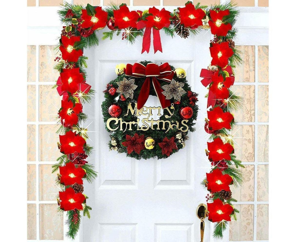 40cm Christmas Wreath, Christmas Decorations, Artificial Christmas Garland, Merry Christmas Ornament