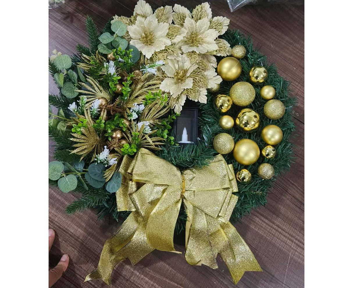 40cm Nativity Scene Christmas Wreath, Christmas Decorations, Artificial Christmas Wreath