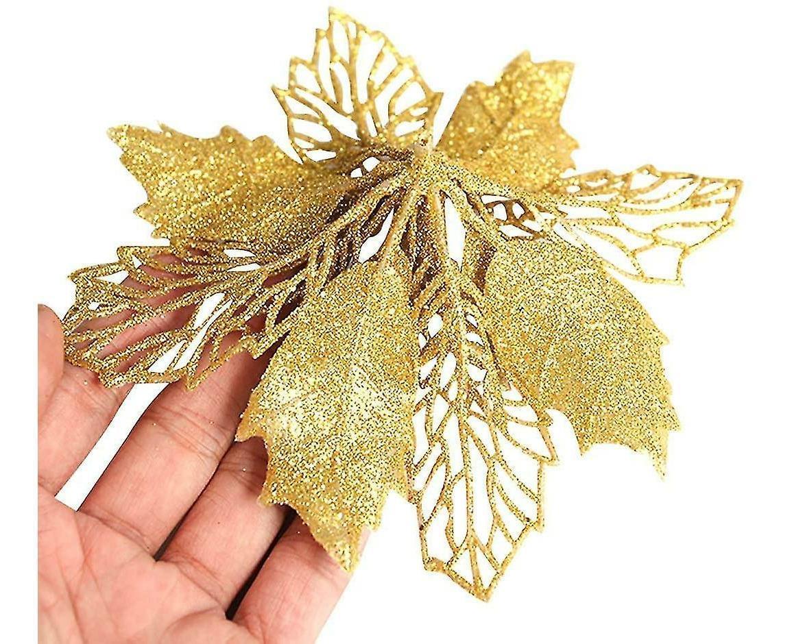 16 Pcs Christmas Tree Decoration, Christmas Glitter Christmas Tree Ornament Christmas Decoration Glitter