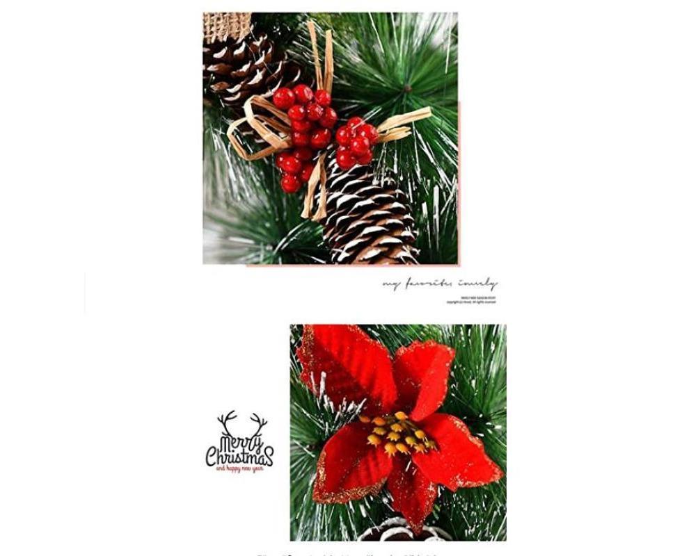 Christmas Wreath, Door Wreath Christmas Christmas Decoration Wreath Christmas Garland with Balls Handmade Christmas Garland Decoration Wreath-32cm