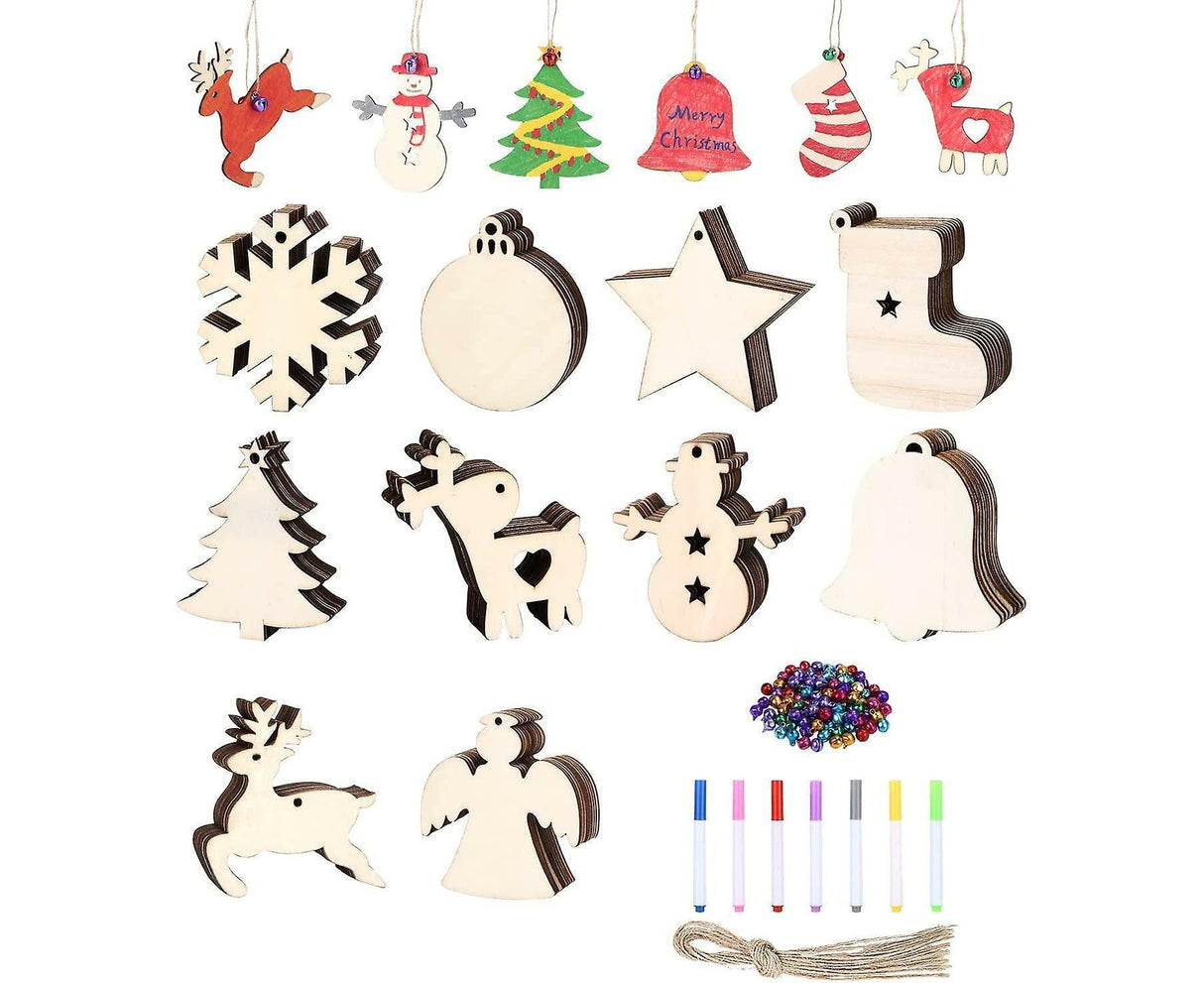 Wooden Christmas Decoration, 100pcs Wooden Christmas Tree Decoration,Christmas Decoration For Babies