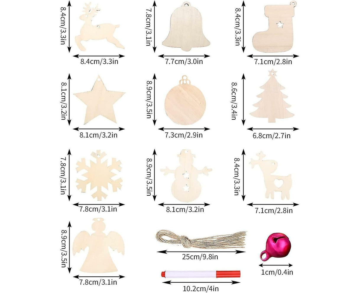 Wooden Christmas Decoration, 100pcs Wooden Christmas Tree Decoration,Christmas Decoration For Babies
