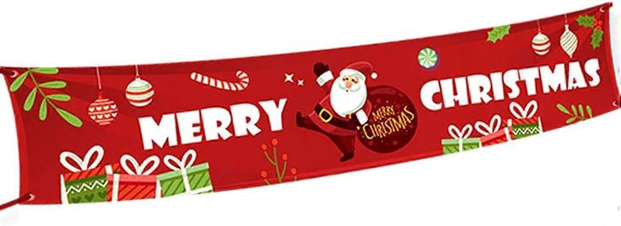 Christmas Decoration Banner, Merry Christmas Banner, Red Merry Christmas Banner, Merry Christmas Banner for Indoor and Outdoor