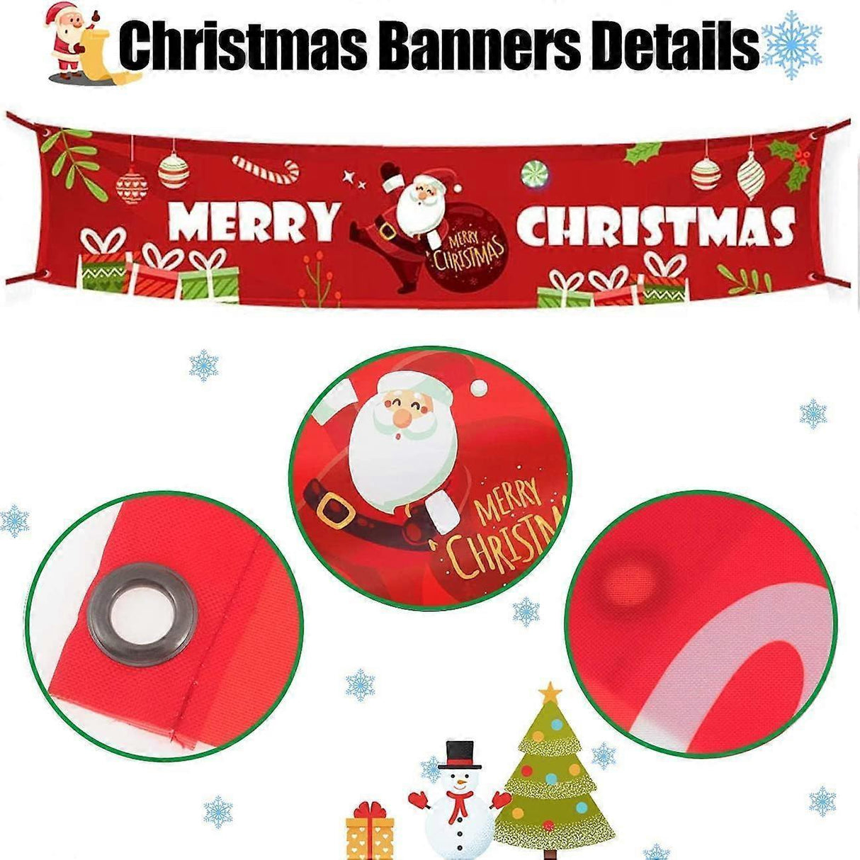 Christmas Decoration Banner, Merry Christmas Banner, Red Merry Christmas Banner, Merry Christmas Banner for Indoor and Outdoor