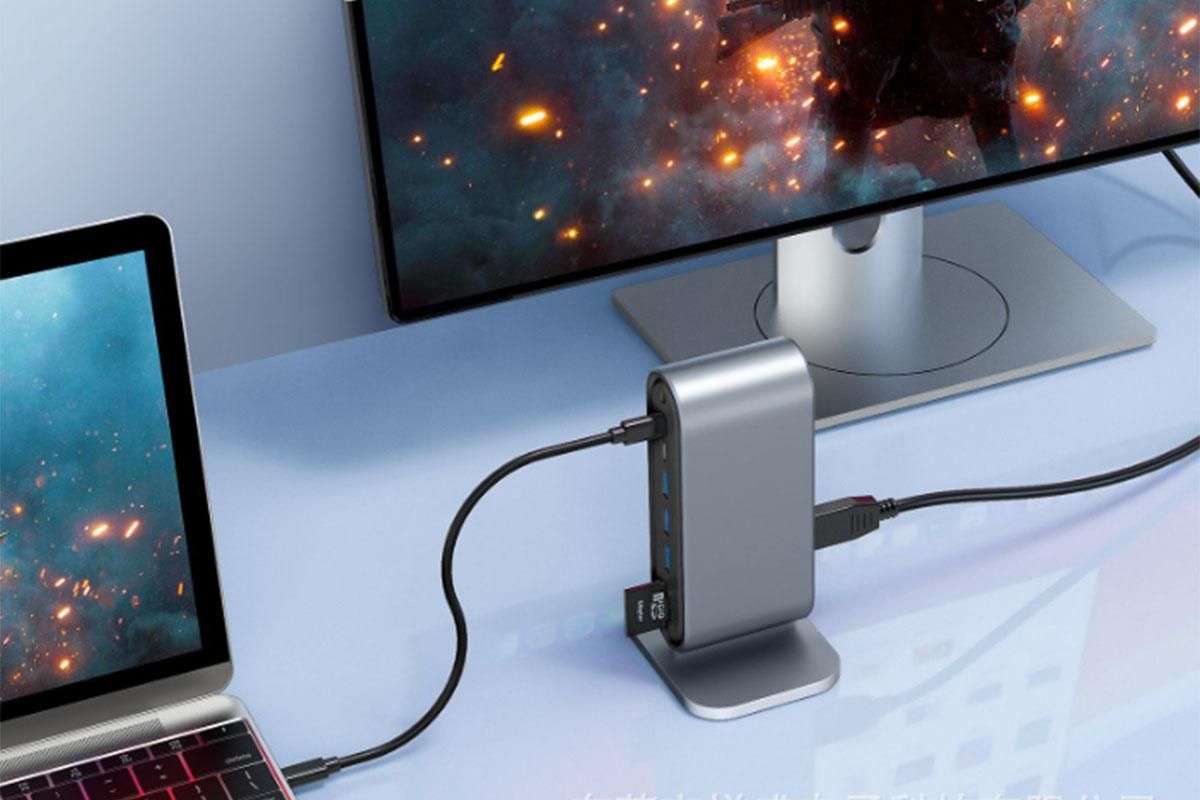12-in-1 USB-C Hub with USB 3.0 Ports & Mini HDMI OTG Support